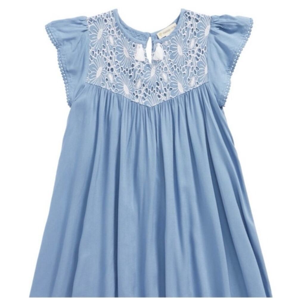 Tucker + Tate Blue Embroidered Tassel Dress - Size 4
